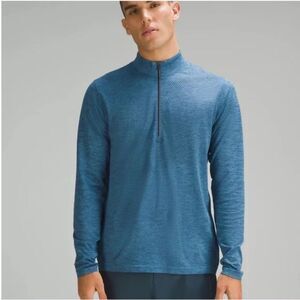 Lululemon Metal Vent Tech Midweight Half Zip Blue Night Sea/ Soft Denim Size XL